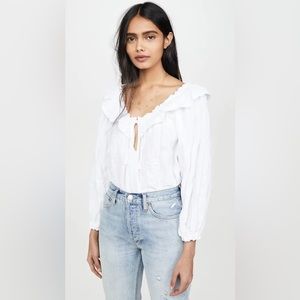 Free People Lily of the Valley Over the Shoulder Top